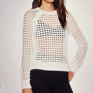 Bailey 44 White Open-Knit Sweater